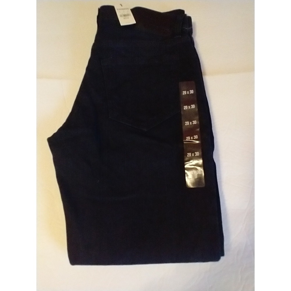 Men's EXPRESS rocco slim fit skinny leg dark blue distressed‎  31x29 (tag 29x30)